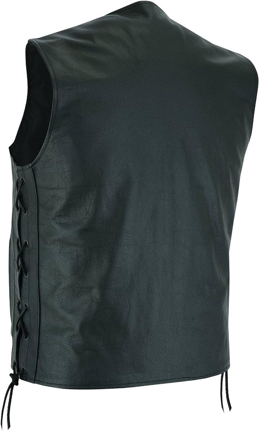 LEATHER BIKER VEST