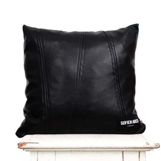 COUSSIN D'INTÉRIEUR UPCYCLÉ DÉTAIL SIMILI GRAND - PIÈCE UNIQUE