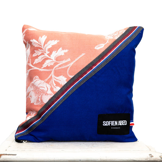 COUSSIN D'INTÉRIEUR UPCYCLÉ DÉTAIL TAPISSERIE PETIT - PIÈCE UNIQUE